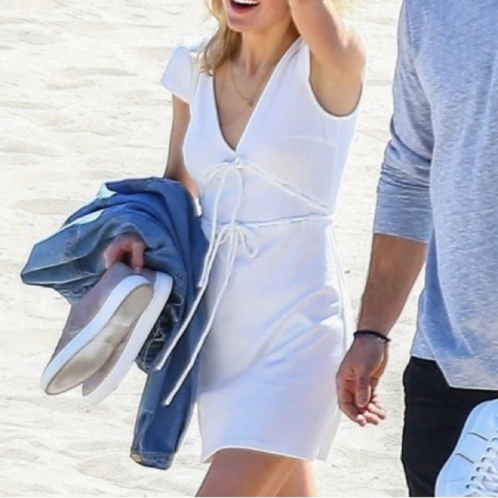 White ribbed dress